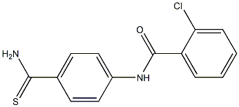 N-[4-(aminocarbonothioyl)phenyl]-2-chlorobenzamide Structure