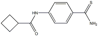 N-[4-(aminocarbonothioyl)phenyl]cyclobutanecarboxamide,,结构式