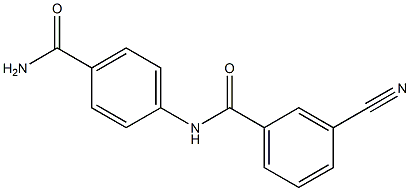 N-[4-(aminocarbonyl)phenyl]-3-cyanobenzamide Structure