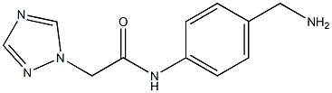 N-[4-(aminomethyl)phenyl]-2-(1H-1,2,4-triazol-1-yl)acetamide,,结构式