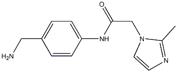 N-[4-(aminomethyl)phenyl]-2-(2-methyl-1H-imidazol-1-yl)acetamide,,结构式