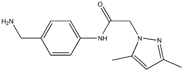 N-[4-(aminomethyl)phenyl]-2-(3,5-dimethyl-1H-pyrazol-1-yl)acetamide Structure