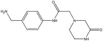 N-[4-(aminomethyl)phenyl]-2-(3-oxopiperazin-1-yl)acetamide 结构式