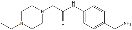 N-[4-(aminomethyl)phenyl]-2-(4-ethylpiperazin-1-yl)acetamide Structure