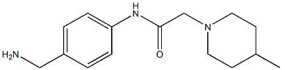N-[4-(aminomethyl)phenyl]-2-(4-methylpiperidin-1-yl)acetamide Struktur