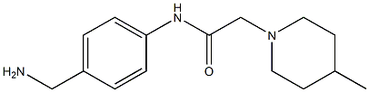 N-[4-(aminomethyl)phenyl]-2-(4-methylpiperidin-1-yl)acetamide Structure