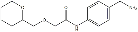 N-[4-(aminomethyl)phenyl]-2-(oxan-2-ylmethoxy)acetamide 化学構造式