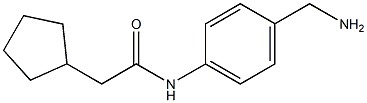 N-[4-(aminomethyl)phenyl]-2-cyclopentylacetamide Struktur