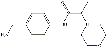 N-[4-(aminomethyl)phenyl]-2-morpholin-4-ylpropanamide Structure