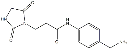 N-[4-(aminomethyl)phenyl]-3-(2,5-dioxoimidazolidin-1-yl)propanamide 结构式