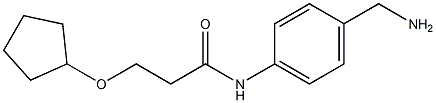 N-[4-(aminomethyl)phenyl]-3-(cyclopentyloxy)propanamide Struktur