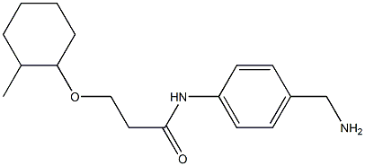 N-[4-(aminomethyl)phenyl]-3-[(2-methylcyclohexyl)oxy]propanamide Struktur