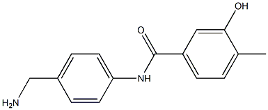 N-[4-(aminomethyl)phenyl]-3-hydroxy-4-methylbenzamide 结构式