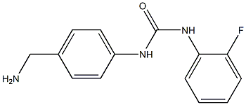 N-[4-(aminomethyl)phenyl]-N'-(2-fluorophenyl)urea 结构式