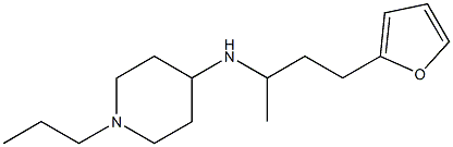 N-[4-(furan-2-yl)butan-2-yl]-1-propylpiperidin-4-amine,,结构式
