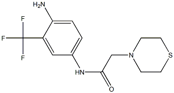 N-[4-amino-3-(trifluoromethyl)phenyl]-2-(thiomorpholin-4-yl)acetamide Structure