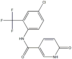 N-[4-chloro-2-(trifluoromethyl)phenyl]-6-oxo-1,6-dihydropyridine-3-carboxamide Struktur