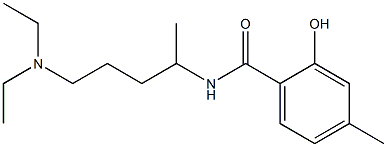 N-[5-(diethylamino)pentan-2-yl]-2-hydroxy-4-methylbenzamide,,结构式
