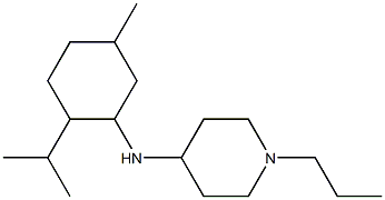 N-[5-methyl-2-(propan-2-yl)cyclohexyl]-1-propylpiperidin-4-amine,,结构式