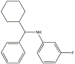 N-[cyclohexyl(phenyl)methyl]-3-fluoroaniline,,结构式