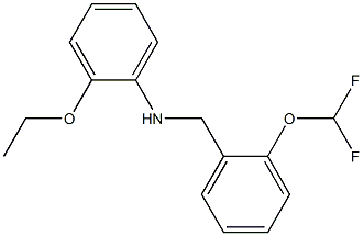 N-{[2-(difluoromethoxy)phenyl]methyl}-2-ethoxyaniline Struktur