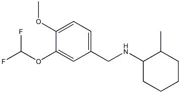N-{[3-(difluoromethoxy)-4-methoxyphenyl]methyl}-2-methylcyclohexan-1-amine,,结构式
