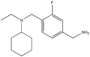 N-{[4-(aminomethyl)-2-fluorophenyl]methyl}-N-ethylcyclohexanamine Structure