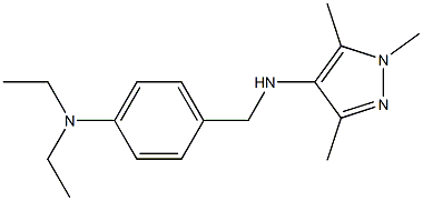 N-{[4-(diethylamino)phenyl]methyl}-1,3,5-trimethyl-1H-pyrazol-4-amine Struktur