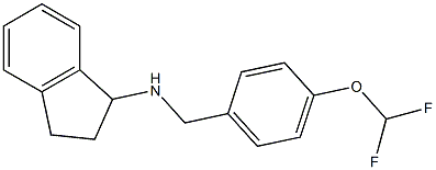 N-{[4-(difluoromethoxy)phenyl]methyl}-2,3-dihydro-1H-inden-1-amine 结构式