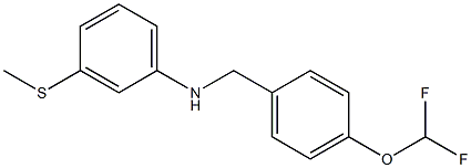 N-{[4-(difluoromethoxy)phenyl]methyl}-3-(methylsulfanyl)aniline 化学構造式