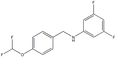N-{[4-(difluoromethoxy)phenyl]methyl}-3,5-difluoroaniline 结构式