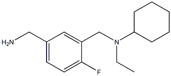 N-{[5-(aminomethyl)-2-fluorophenyl]methyl}-N-ethylcyclohexanamine 化学構造式