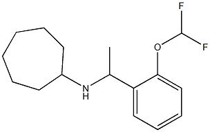 N-{1-[2-(difluoromethoxy)phenyl]ethyl}cycloheptanamine 化学構造式