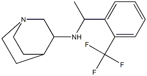 N-{1-[2-(trifluoromethyl)phenyl]ethyl}-1-azabicyclo[2.2.2]octan-3-amine 化学構造式