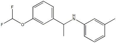 N-{1-[3-(difluoromethoxy)phenyl]ethyl}-3-methylaniline Structure