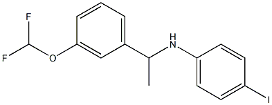 N-{1-[3-(difluoromethoxy)phenyl]ethyl}-4-iodoaniline Struktur