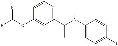 N-{1-[3-(difluoromethoxy)phenyl]ethyl}-4-iodoaniline Structure