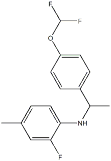 N-{1-[4-(difluoromethoxy)phenyl]ethyl}-2-fluoro-4-methylaniline 结构式