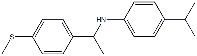 N-{1-[4-(methylsulfanyl)phenyl]ethyl}-4-(propan-2-yl)aniline,,结构式