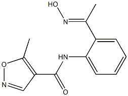 N-{2-[(1E)-N-hydroxyethanimidoyl]phenyl}-5-methylisoxazole-4-carboxamide 化学構造式