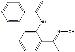 N-{2-[(1E)-N-hydroxyethanimidoyl]phenyl}isonicotinamide Struktur