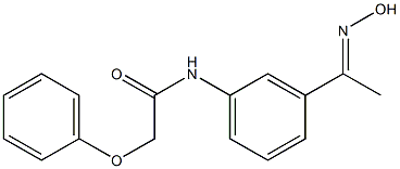 N-{3-[(1E)-N-hydroxyethanimidoyl]phenyl}-2-phenoxyacetamide Struktur