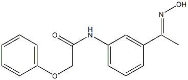 N-{3-[(1E)-N-hydroxyethanimidoyl]phenyl}-2-phenoxyacetamide 化学構造式