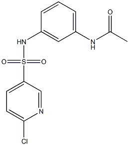 N-{3-[(6-chloropyridine-3-)sulfonamido]phenyl}acetamide 化学構造式