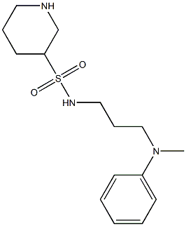 N-{3-[methyl(phenyl)amino]propyl}piperidine-3-sulfonamide Struktur