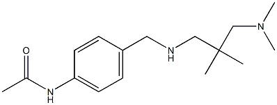 N-{4-[({2-[(dimethylamino)methyl]-2-methylpropyl}amino)methyl]phenyl}acetamide 化学構造式