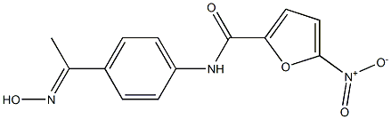 N-{4-[(1E)-N-hydroxyethanimidoyl]phenyl}-5-nitro-2-furamide,,结构式