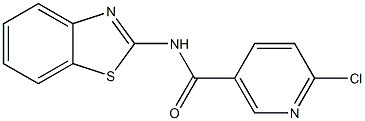 N-1,3-benzothiazol-2-yl-6-chloronicotinamide Struktur