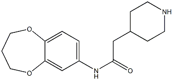 N-3,4-dihydro-2H-1,5-benzodioxepin-7-yl-2-piperidin-4-ylacetamide Structure