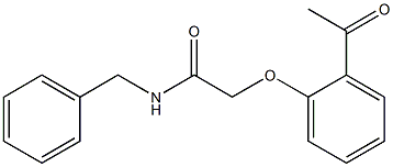 N-benzyl-2-(2-acetylphenoxy)acetamide Struktur